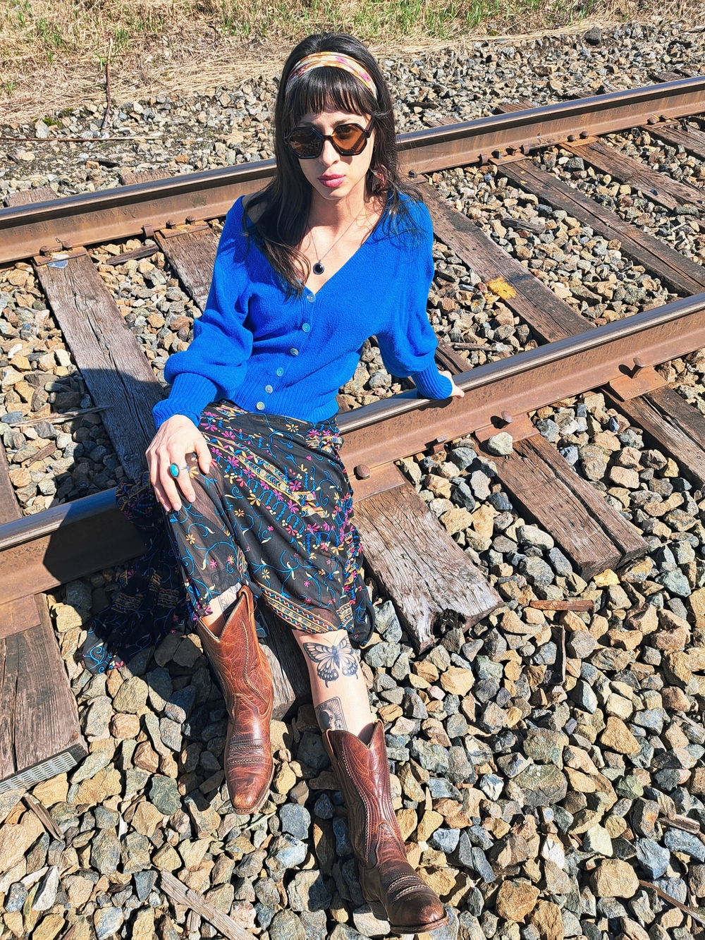 Puffy Long Sleeve 70s Stlye Comfy Cardigan